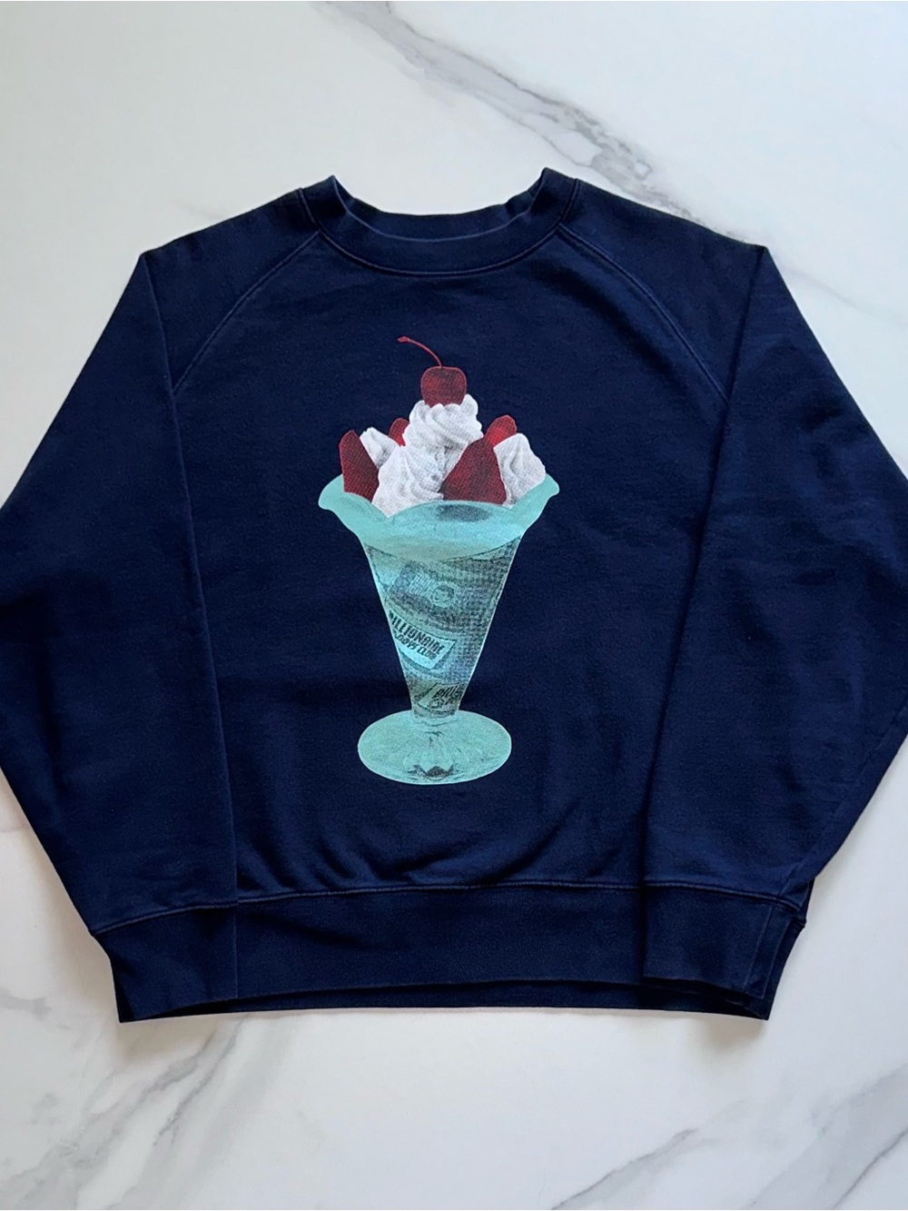 Billionaire Boys Club Ice Cream Sundae Graphic Crewneck Sweatshirt Size Large